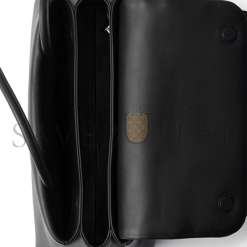 PRADA PASSAGE MEDIUM LEATHER BAG WITH RE-NYLON FLAP 1BA495 (28.5*14.5*12cm)